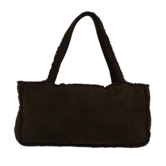 CHANEL Turn Lock Shoulder Bag Mouton Brown CC Auth 57346 - Picture 2 of 16